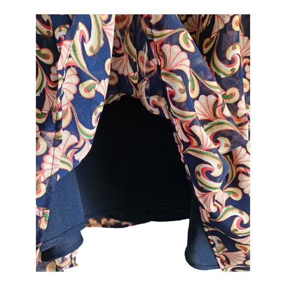 WEBSTER MIAMI at Target L Camisole Top Spaghetti Straps Ruffle Lined Blue 38" - Picture 4 of 6